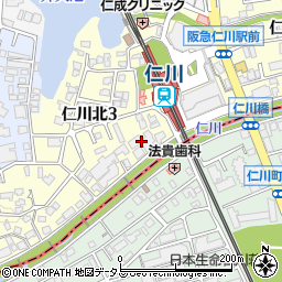 アルファステイツ仁川駅前周辺の地図