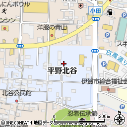 三重県伊賀市平野北谷周辺の地図
