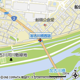 加古川橋西詰周辺の地図