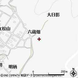 愛知県蒲郡市西浦町周辺の地図
