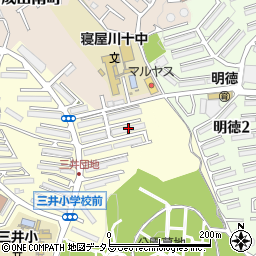 香里三井団地Ａ２６号棟周辺の地図