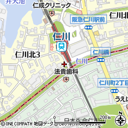ファミリーマート仁川駅前店周辺の地図