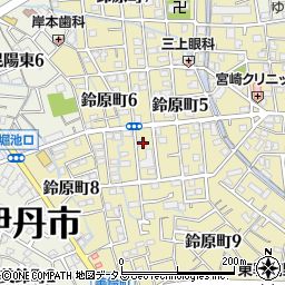 兵庫県伊丹市鈴原町6丁目22周辺の地図