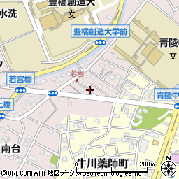 愛知県豊橋市牛川町郷中周辺の地図