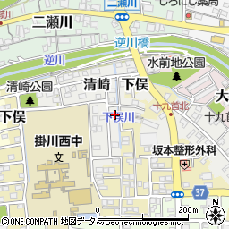 静岡県掛川市清崎20周辺の地図