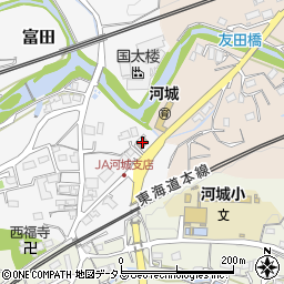 河城郵便局周辺の地図