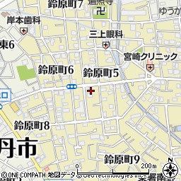 兵庫県伊丹市鈴原町5丁目17-2周辺の地図