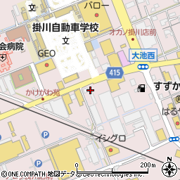静岡県掛川市大池2886周辺の地図