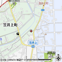 静岡県浜松市中央区笠井上町518周辺の地図