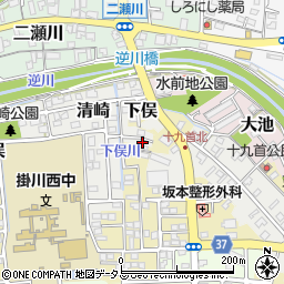 静岡県掛川市清崎40周辺の地図
