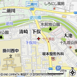 静岡県掛川市清崎43周辺の地図