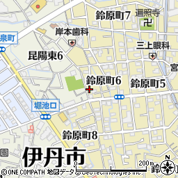兵庫県伊丹市鈴原町6丁目87周辺の地図
