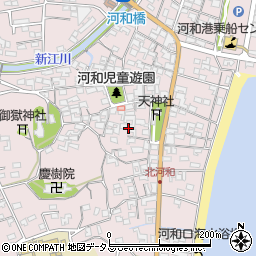 愛知県知多郡美浜町河和北屋敷周辺の地図