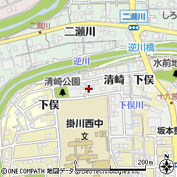 静岡県掛川市清崎67周辺の地図