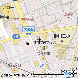 洋服の青山掛川店周辺の地図
