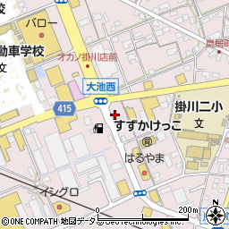 静岡県掛川市大池2896周辺の地図