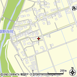 静岡県掛川市各和1371周辺の地図