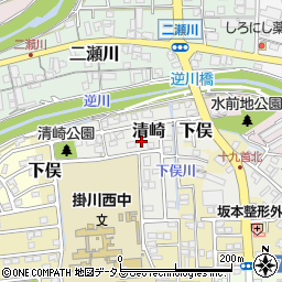 静岡県掛川市清崎59周辺の地図