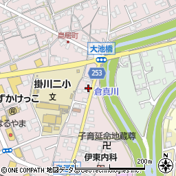 静岡県掛川市大池366周辺の地図