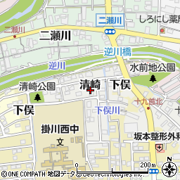 静岡県掛川市清崎58周辺の地図
