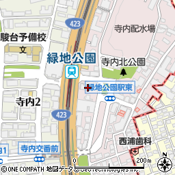 阪急オアシス服部緑地店周辺の地図