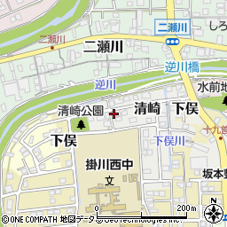静岡県掛川市清崎69周辺の地図