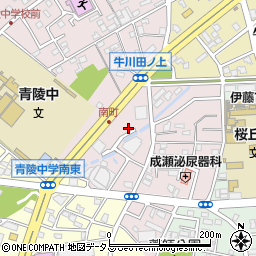 愛知県豊橋市牛川町郷道周辺の地図