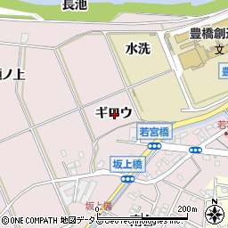 愛知県豊橋市牛川町ギロウ周辺の地図