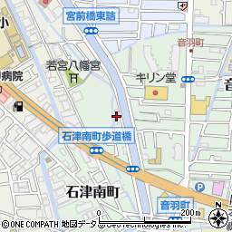大阪府寝屋川市石津南町周辺の地図