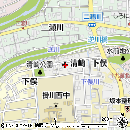 静岡県掛川市清崎64周辺の地図