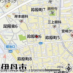 兵庫県伊丹市鈴原町6丁目45周辺の地図