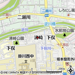 静岡県掛川市清崎61周辺の地図