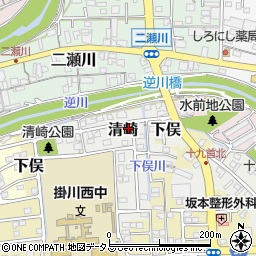 静岡県掛川市清崎60周辺の地図
