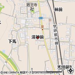 京都府精華町（相楽郡）下狛（清神前）周辺の地図
