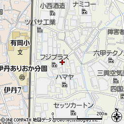 新熱電塗装工業株式会社伊丹工場周辺の地図