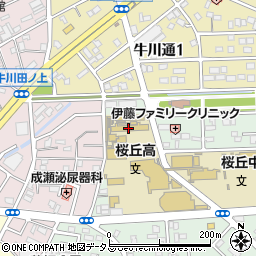 桜丘高等学校周辺の地図