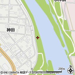 愛知県豊橋市下地町（元神）周辺の地図