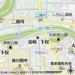 静岡県掛川市清崎98周辺の地図