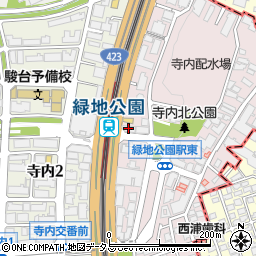 ファミリーマート緑地公園駅東店周辺の地図