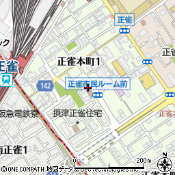 摂津警察署正雀交番周辺の地図