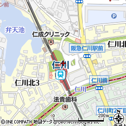仁川駅周辺の地図