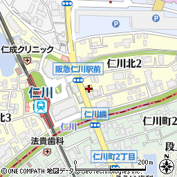 大阪王将阪急仁川駅前店周辺の地図
