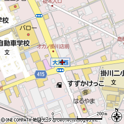 静岡県掛川市大池622周辺の地図