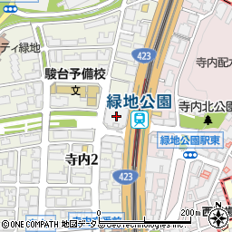 豊中寺内郵便局周辺の地図