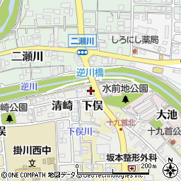 静岡県掛川市清崎108周辺の地図