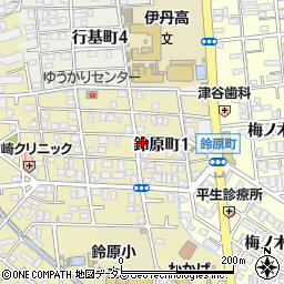兵庫県伊丹市鈴原町1丁目20周辺の地図