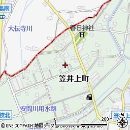 静岡県浜松市中央区笠井上町327周辺の地図