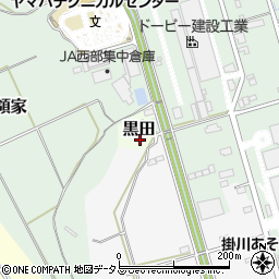 静岡県掛川市黒田周辺の地図