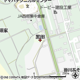 静岡県掛川市黒田周辺の地図