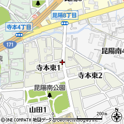 兵庫県伊丹市寺本東周辺の地図